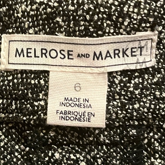 Melrose & Market Boucle Black and White Tweed Shorts Size 6 - Picture 2 of 5
